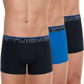 ATHENA 3 Boxers Homme Microfibre SECONDEPEAU Noir Bleu Noir