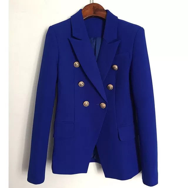 Blazer-veste habillée-boutons dorés-double boutonnage-Classe-noir-blanc-vert-bleu-jaune-