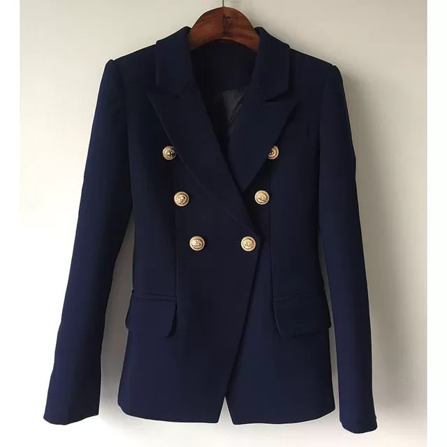 Blazer-veste habillée-boutons dorés-double boutonnage-Classe-noir-blanc-vert-bleu-jaune-