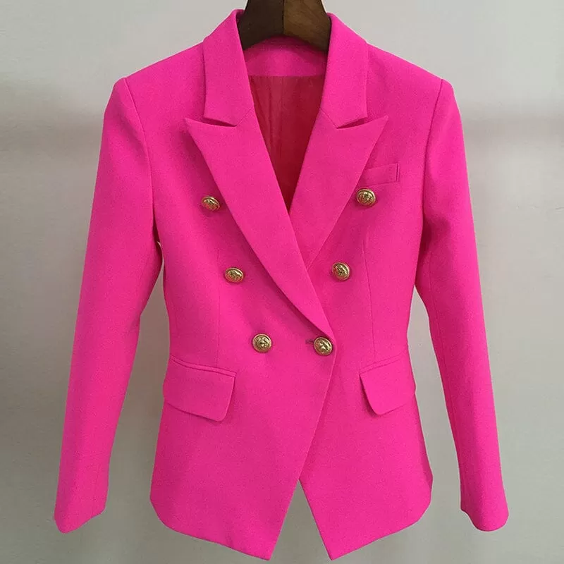 Blazer-veste habillée-boutons dorés-double boutonnage-Classe-noir-blanc-vert-bleu-jaune-