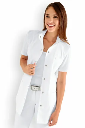 Blouse Beauté Femme - Col officier blanc