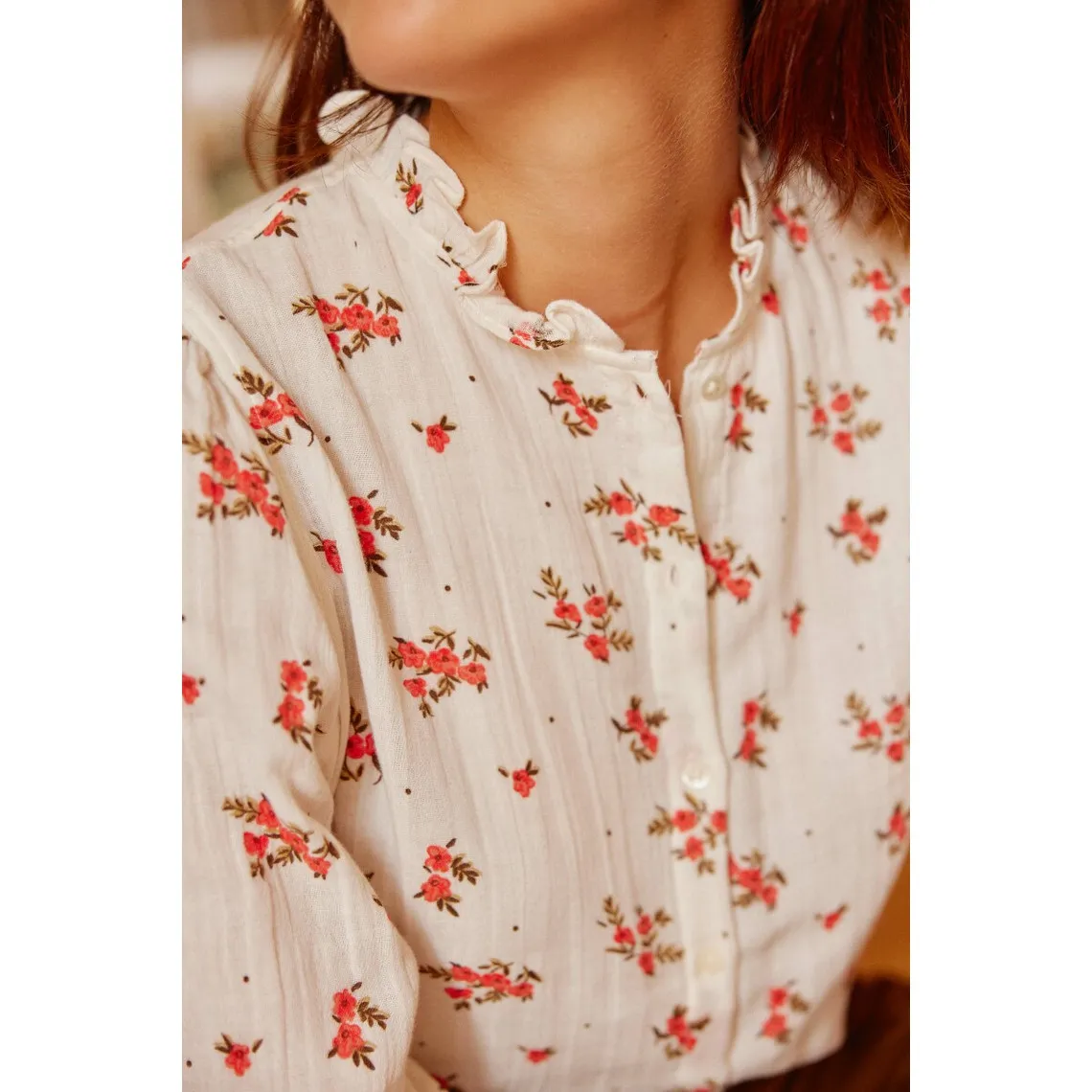 Blouse OLYMPA - Ecru en coton | 3 Suisses