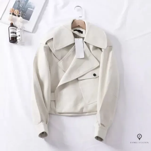 Blouson Aviateur Femme Blanc Neige