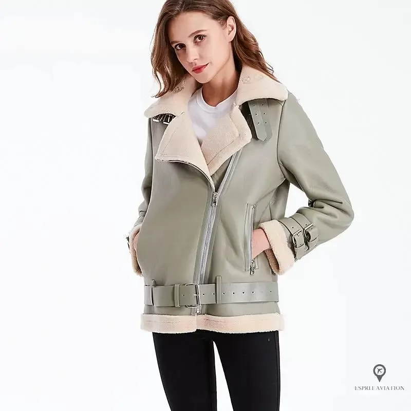 Blouson Aviateur Femme Bombardier Long