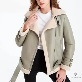 Blouson Aviateur Femme Bombardier Long