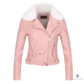 blouson aviateur femme rose