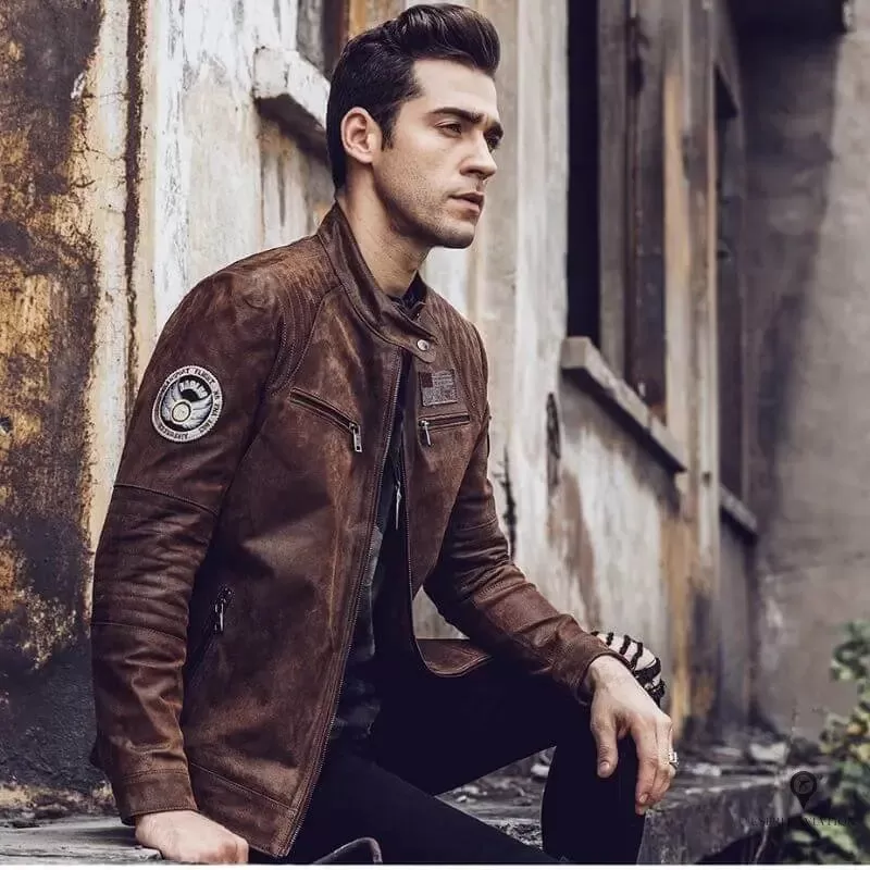 Blouson Aviateur Homme Cuir Grainé