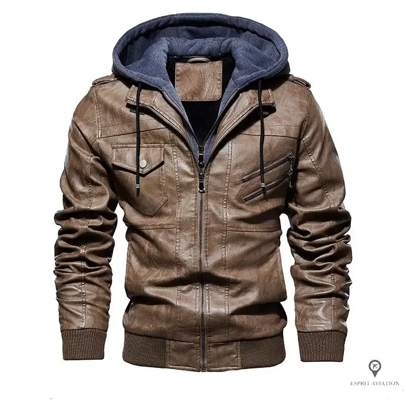 Blouson Aviateur Homme Cuir Marron