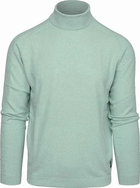 Blue Industry Pull Col Roulé Vert Clair KBIW23-M11-green co