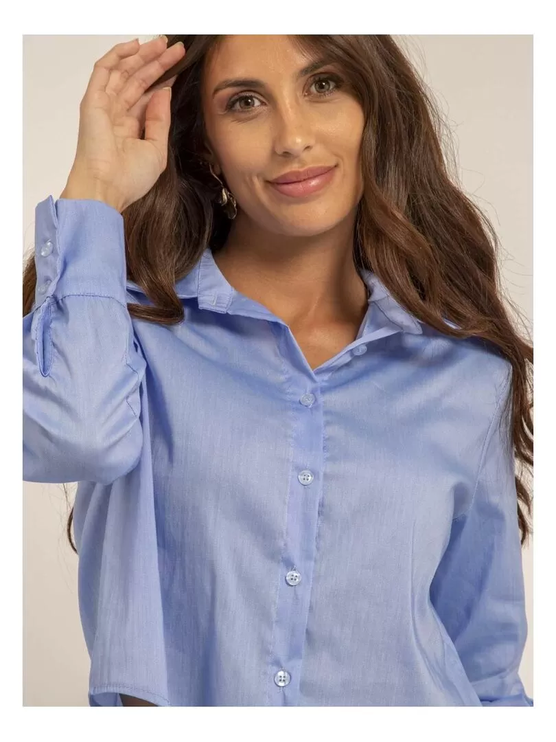 Chemise courte OCELIA - Bleu