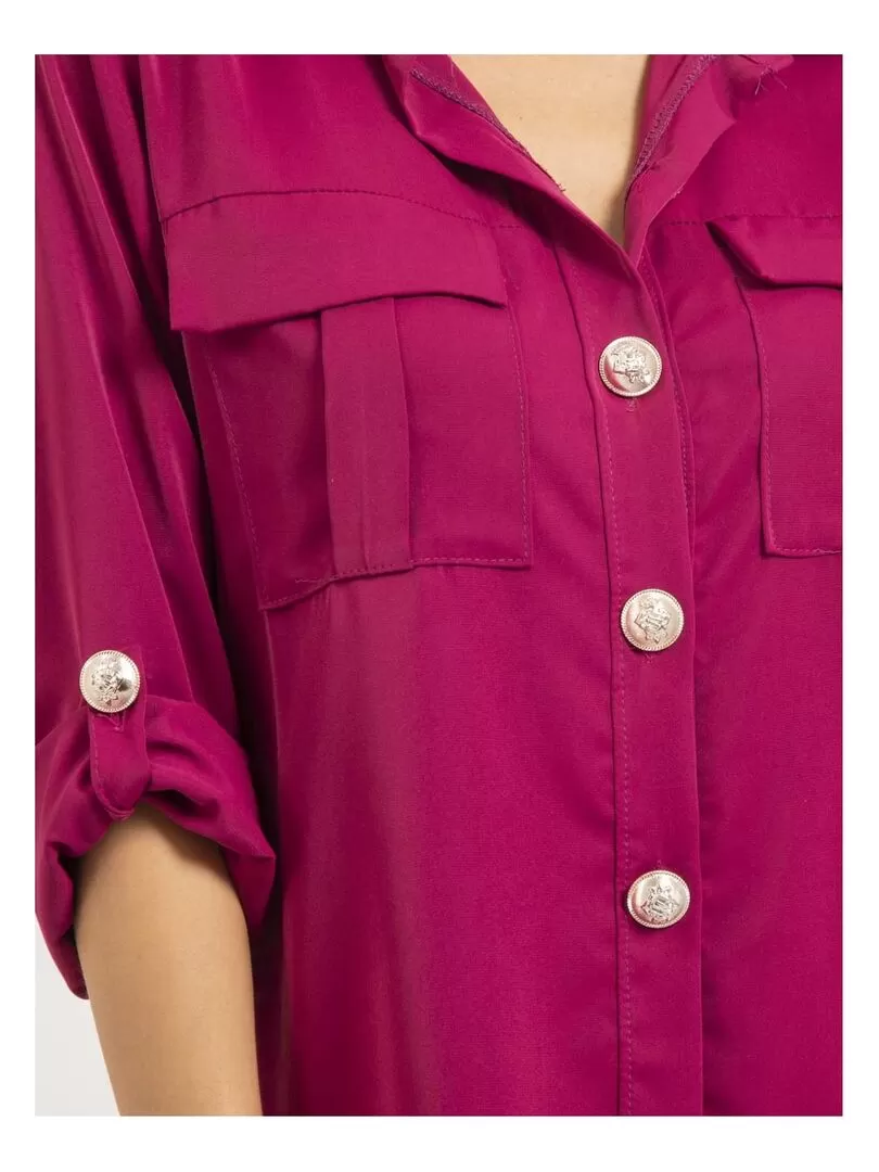 Chemise courte ORELIE - Violet