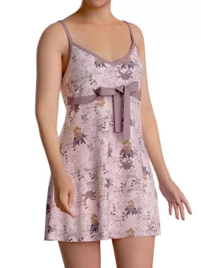 Chemise de nuit courte aux motifs hindoues Ginger - Rose