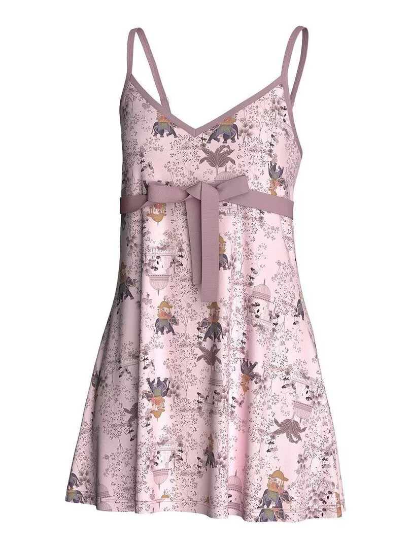 Chemise de nuit courte aux motifs hindoues Ginger - Rose