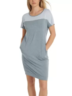 Chemise de nuit manches courtes Laura - Gris