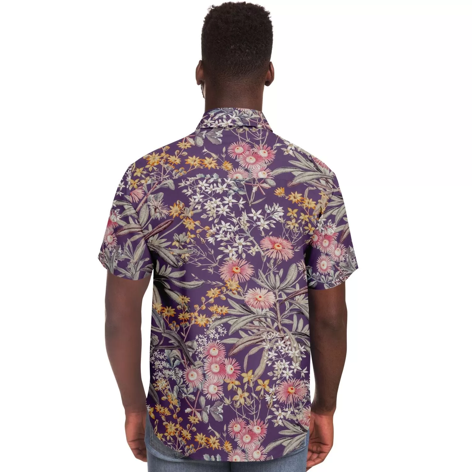 Chemise homme manches courtes - Fleurs