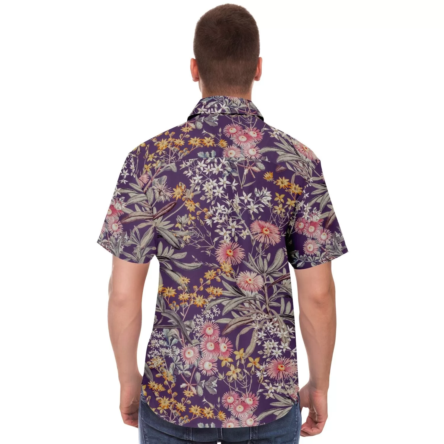 Chemise homme manches courtes - Fleurs