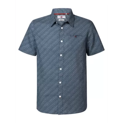 Chemise imprimée à manches courtes - Stone blue - PETROL INDUSTRIES