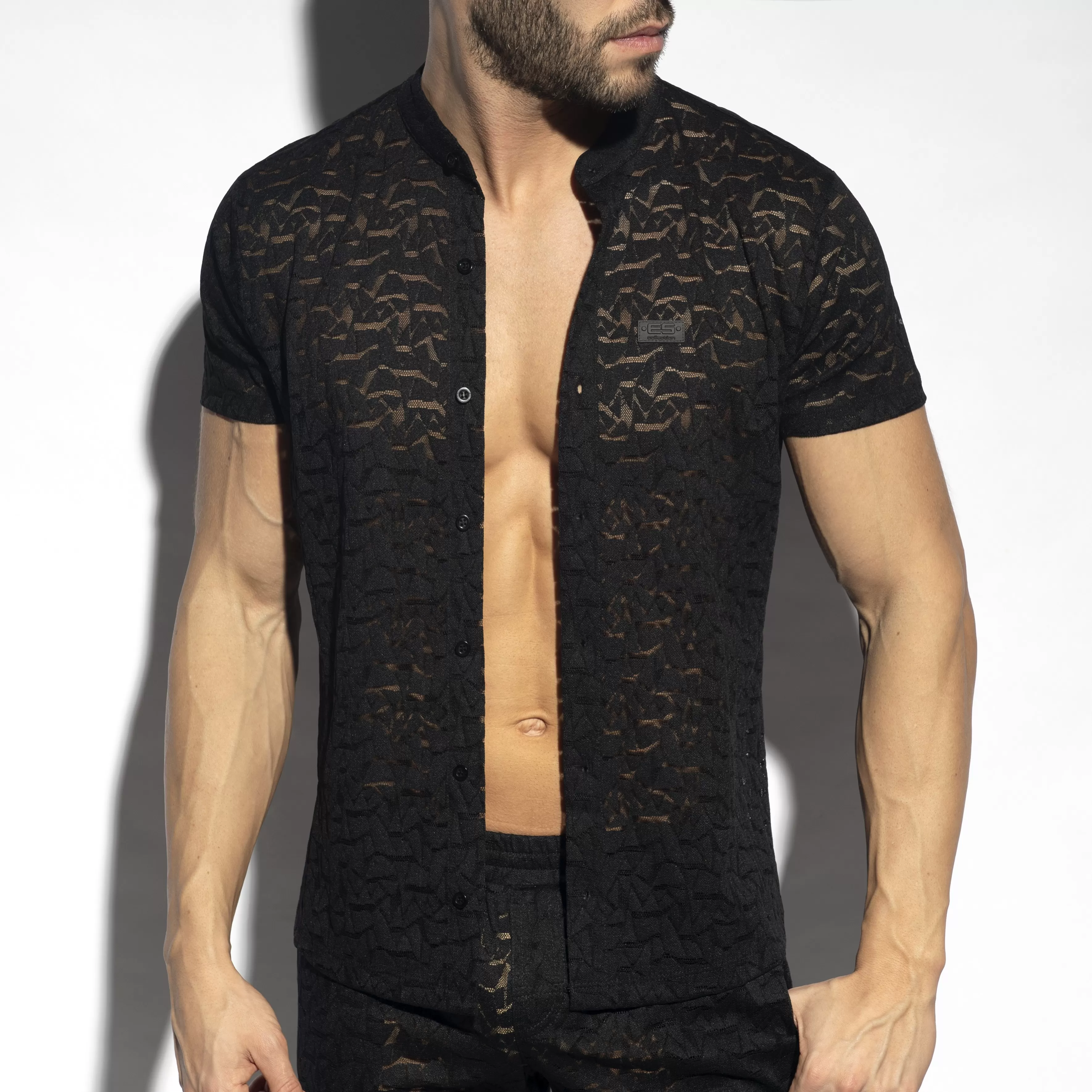 Chemise manches courtes spider - noir - ES collection : vente de Ch...