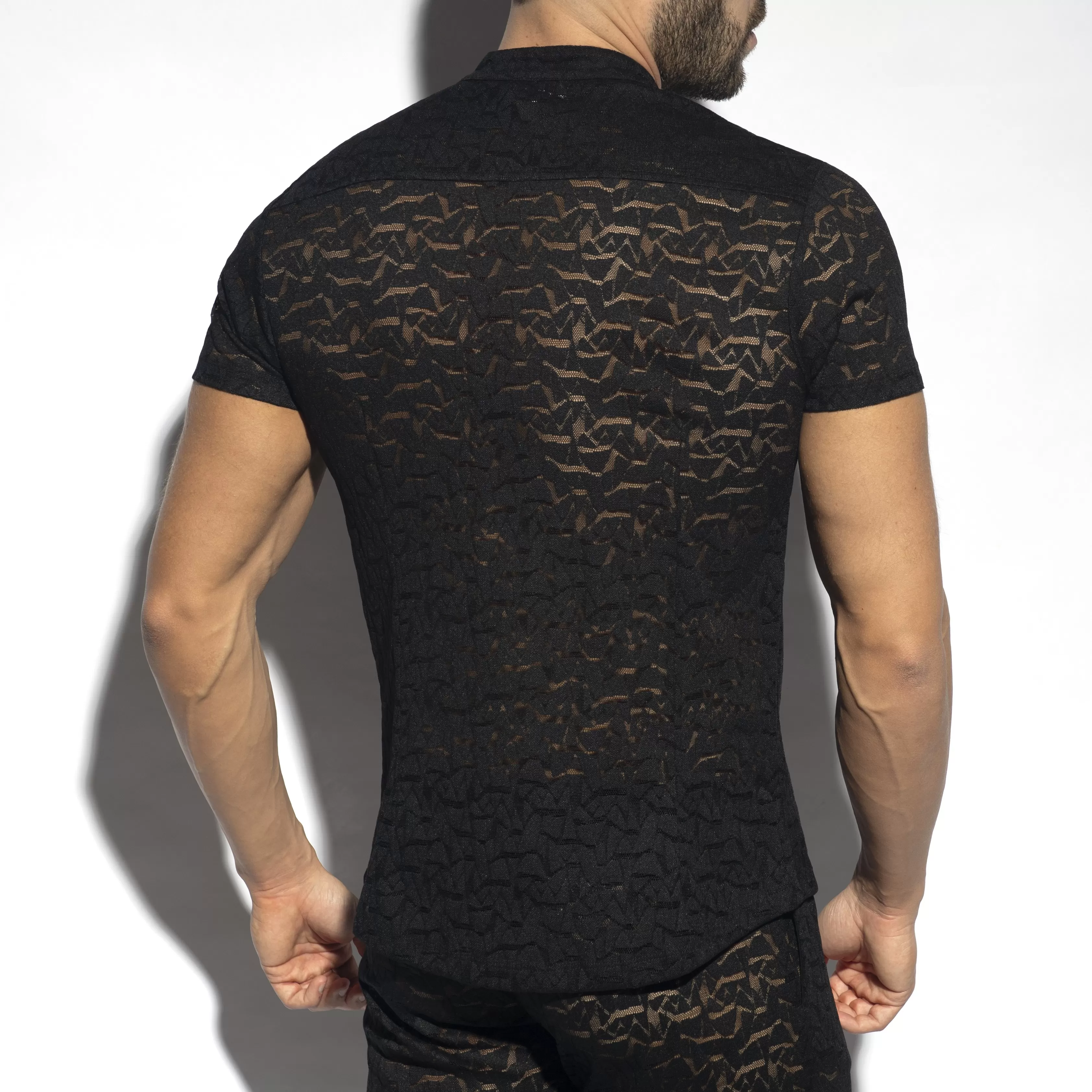 Chemise manches courtes spider - noir - ES collection : vente de Ch...