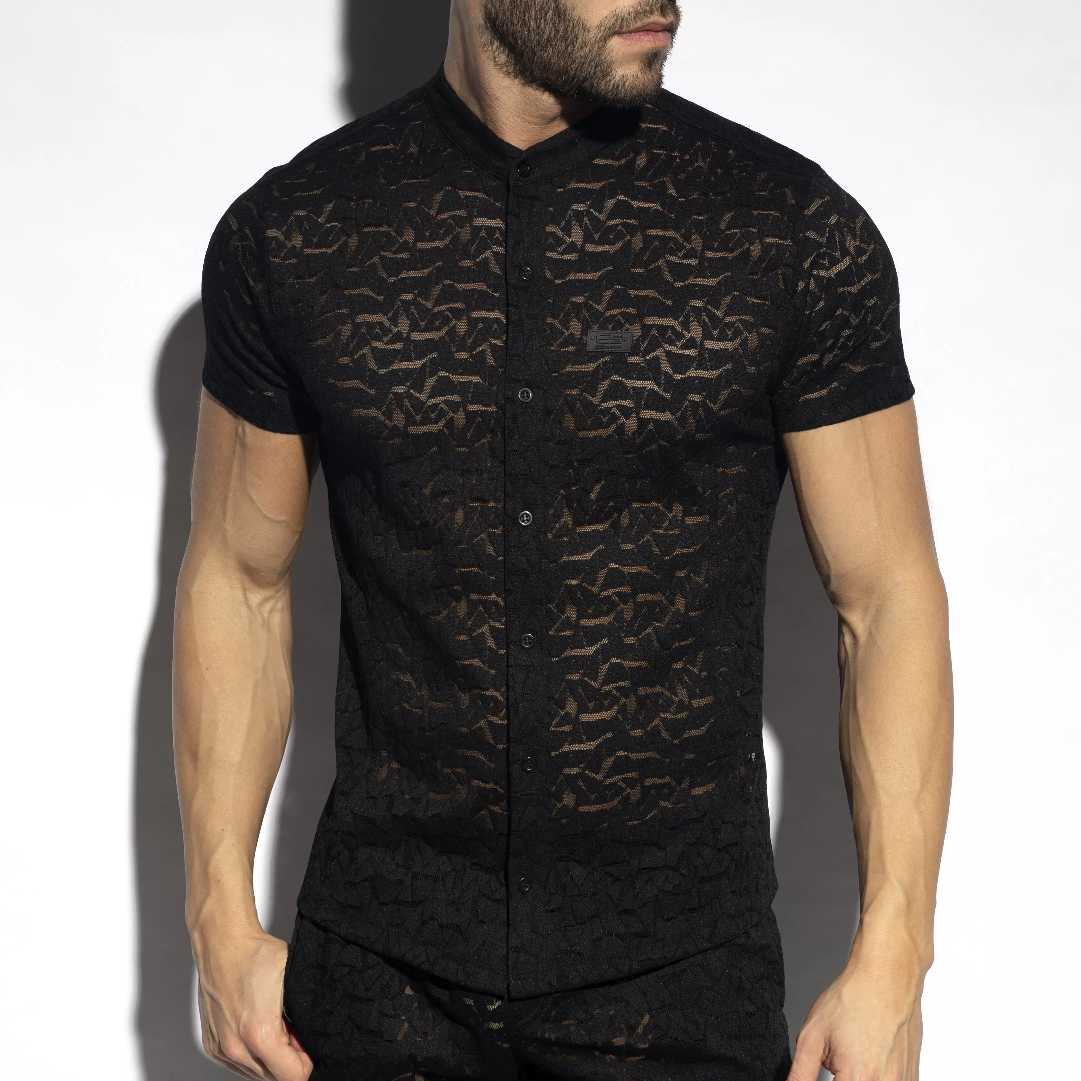 Chemise manches courtes spider - noir - ES collection : vente de Ch...