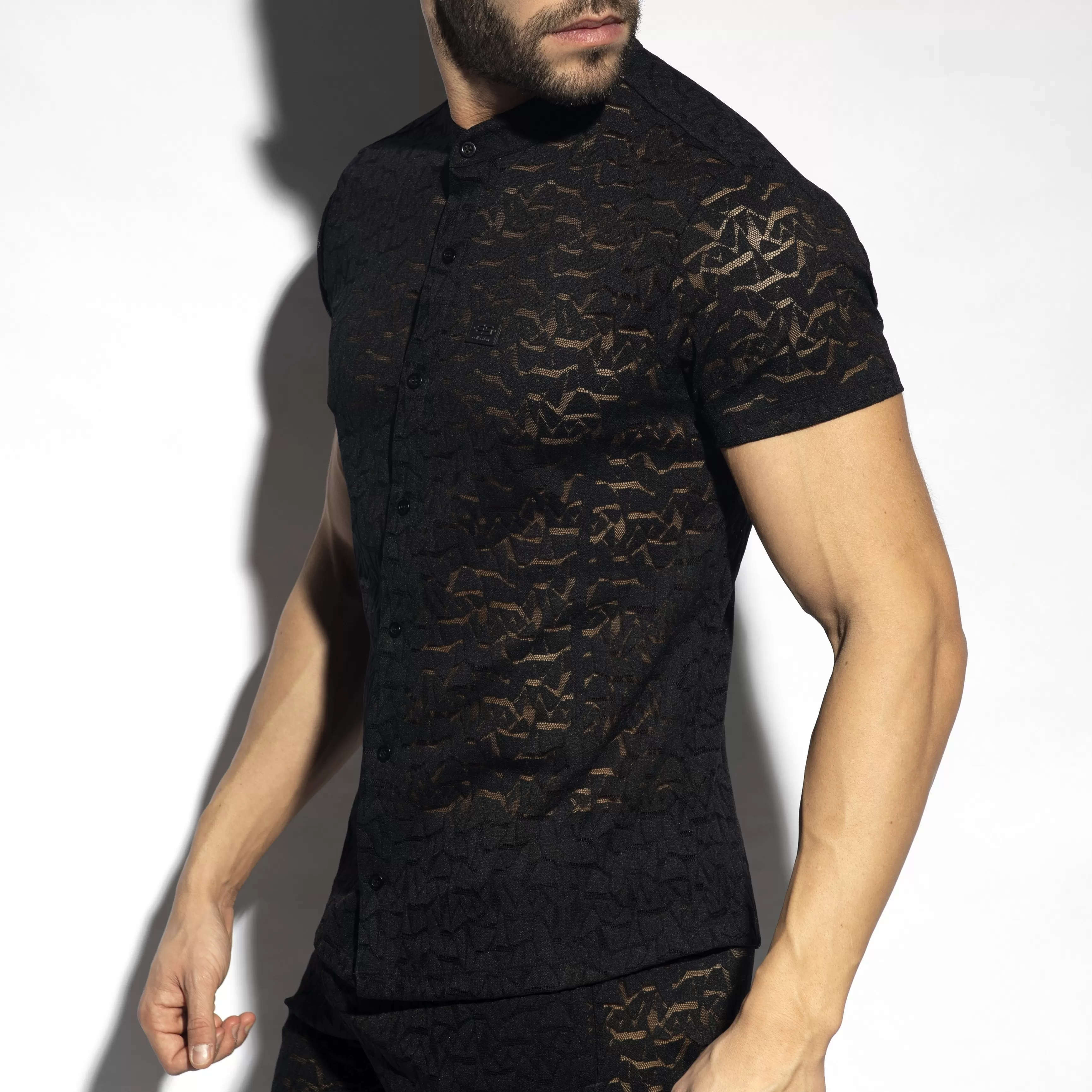 Chemise manches courtes spider - noir - ES collection : vente de Ch...