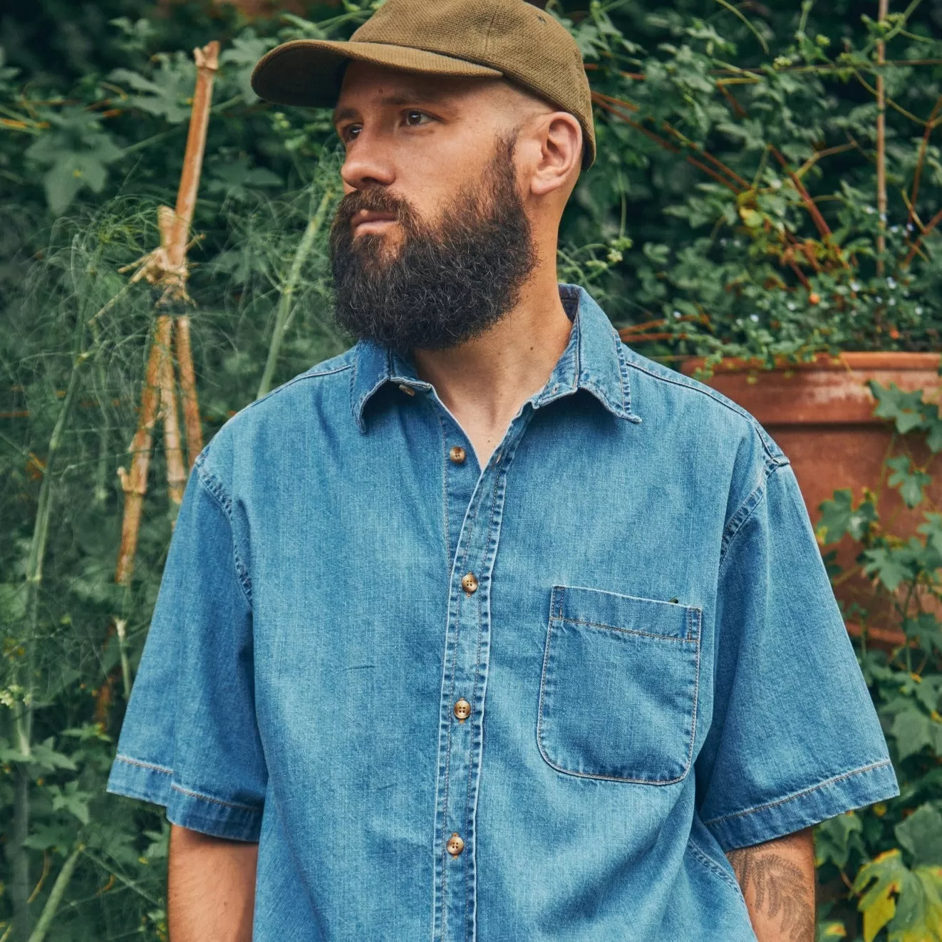 CHEMISE SPIREE MANCHES COURTES Denim Blue