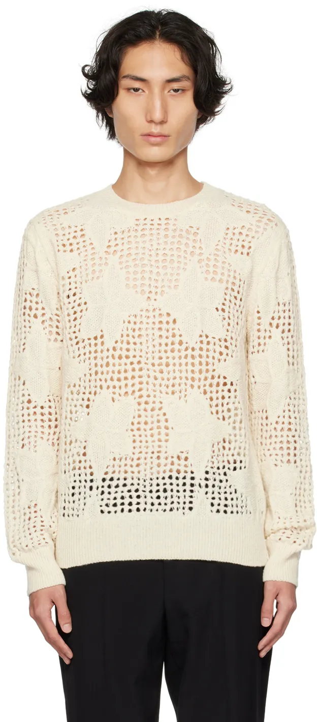   Dries Van Noten  Off-White Floral Sweater