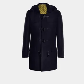 Duffle coat bleue avec coudières