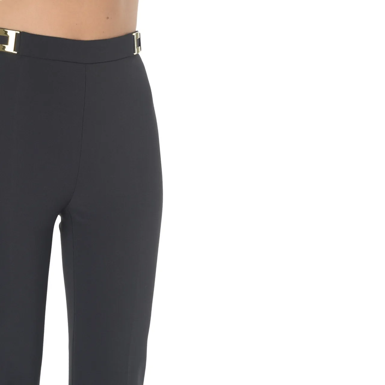 Elisabetta Franchi Pantalon droit noir