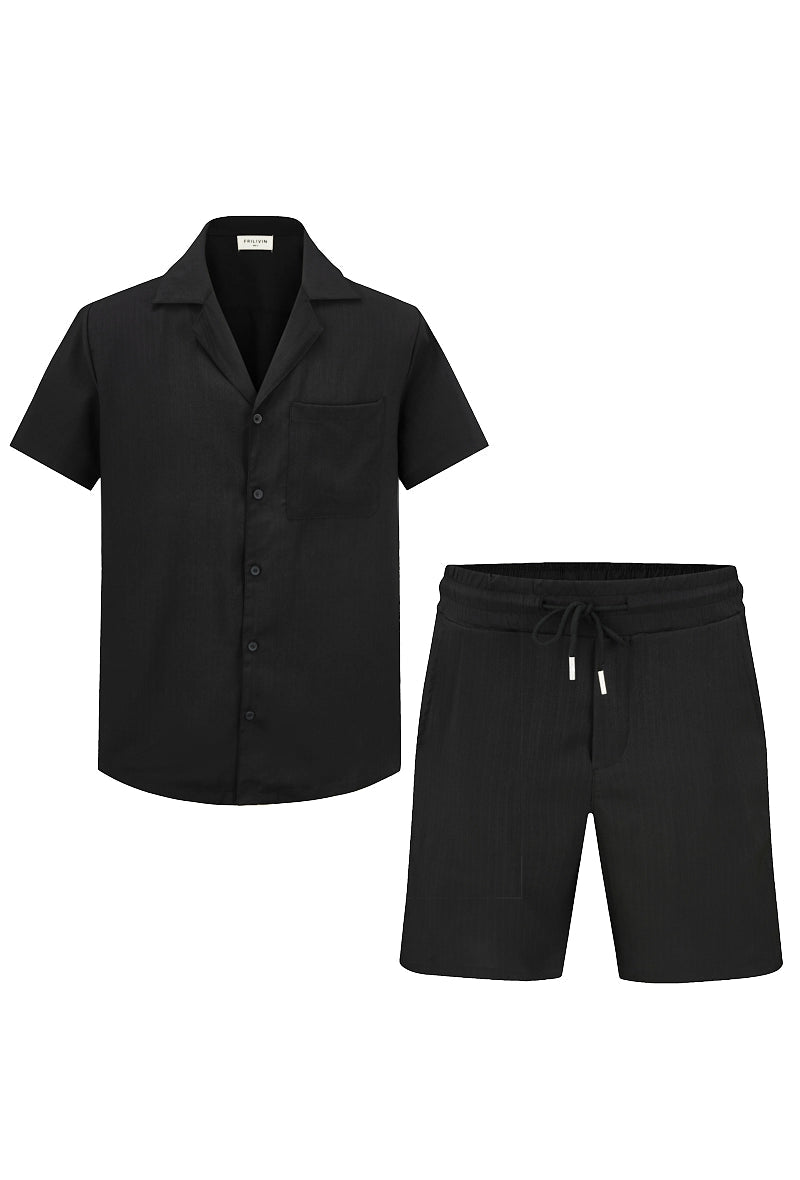 Ensemble détente uni chemise short