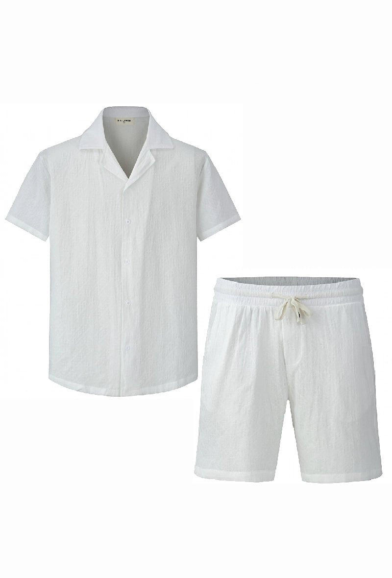 Ensemble uni décontracté chemise short