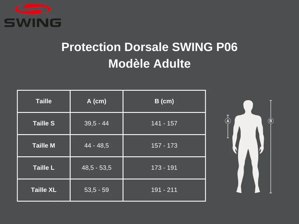 Gilet de protection dorsale P06 Adulte – Swing