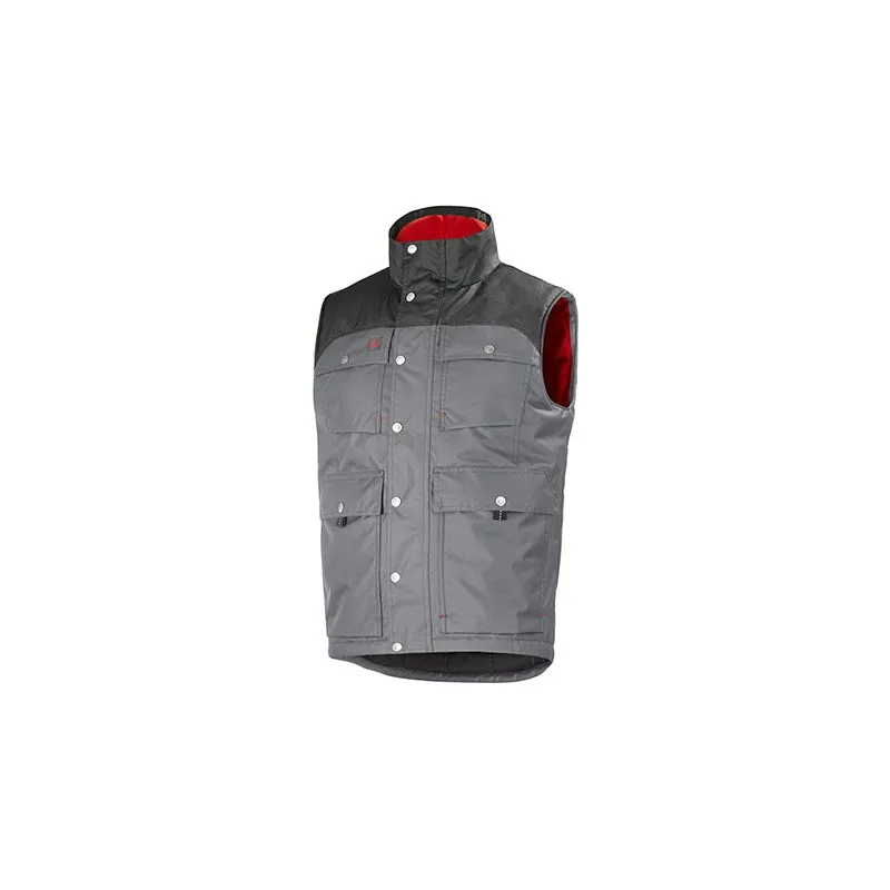 Gilet de Travail Sans Manches Shovel Gris et Noir - ADOLPHE LAFONT