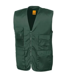 Gilet safari homme vert lichen WORK-GUARD by Result