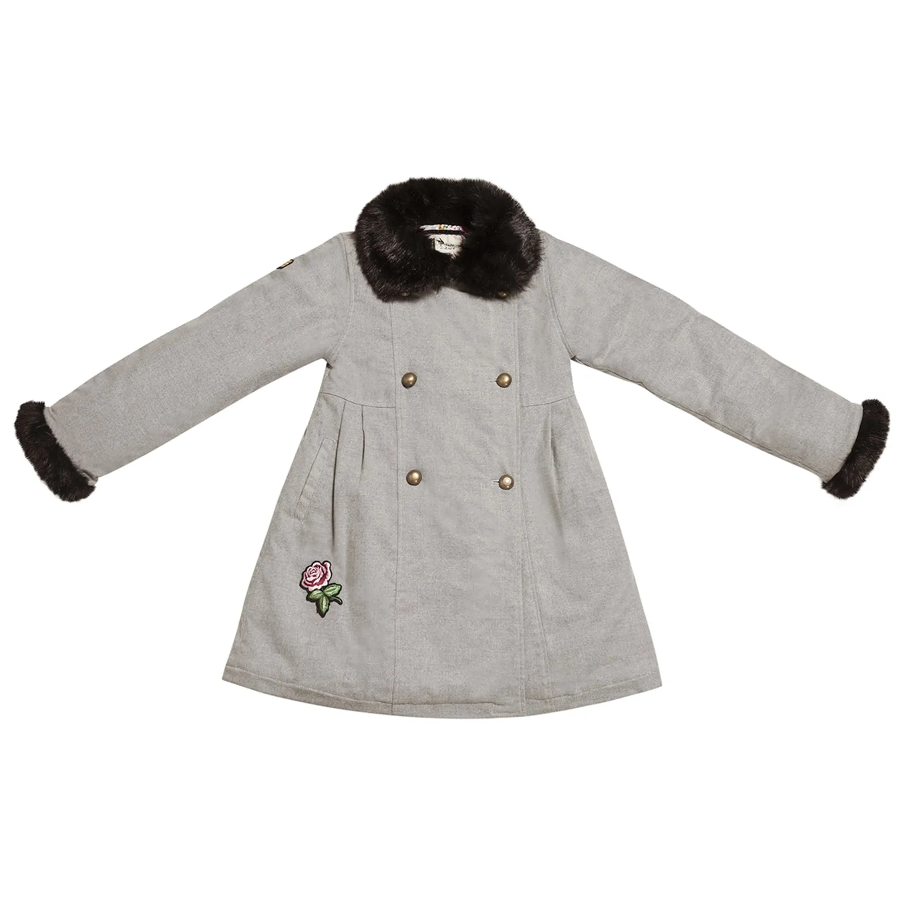 Girl’s coat | mouse grey wool | ANOUSHKA