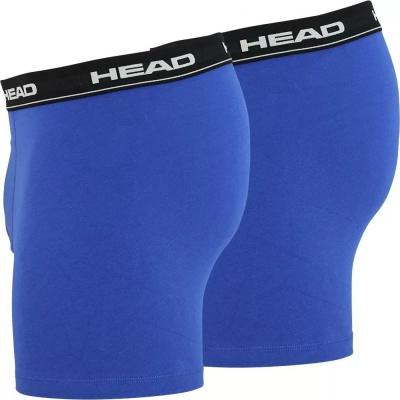 HEAD Lot de 2 Boxers Homme Coton BASICN Bleu