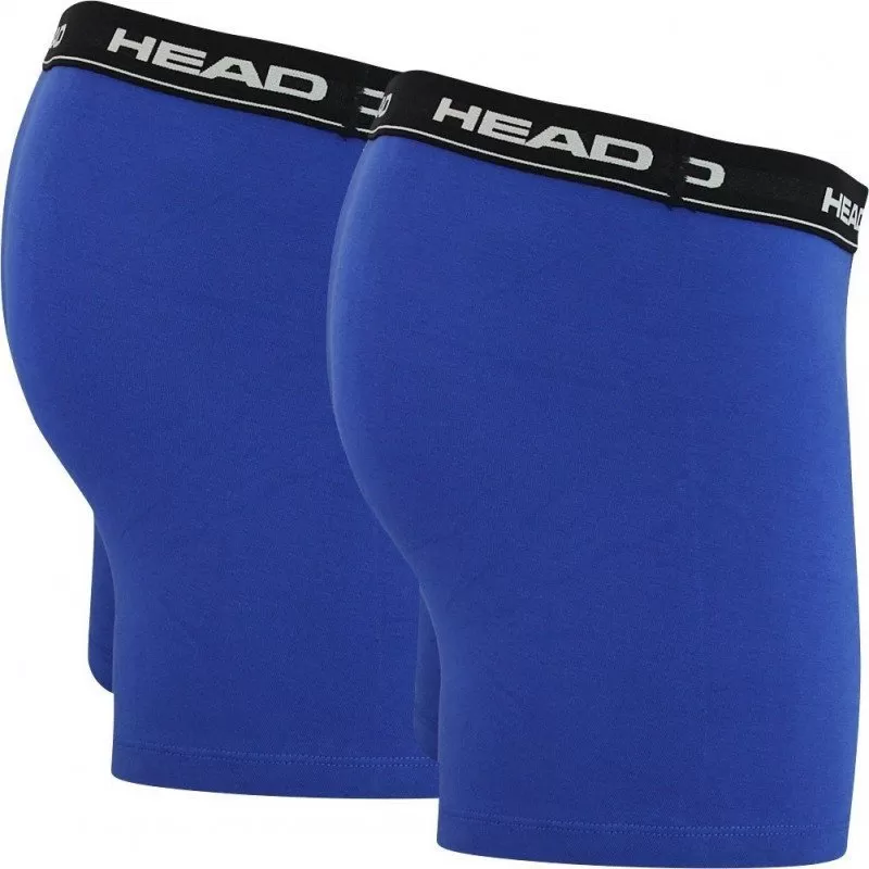 HEAD Lot de 2 Boxers Homme Coton BASICN Bleu