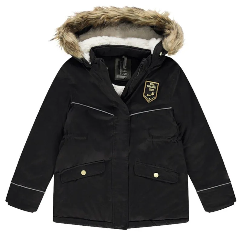 Parka doublée sherpa à capuche fille