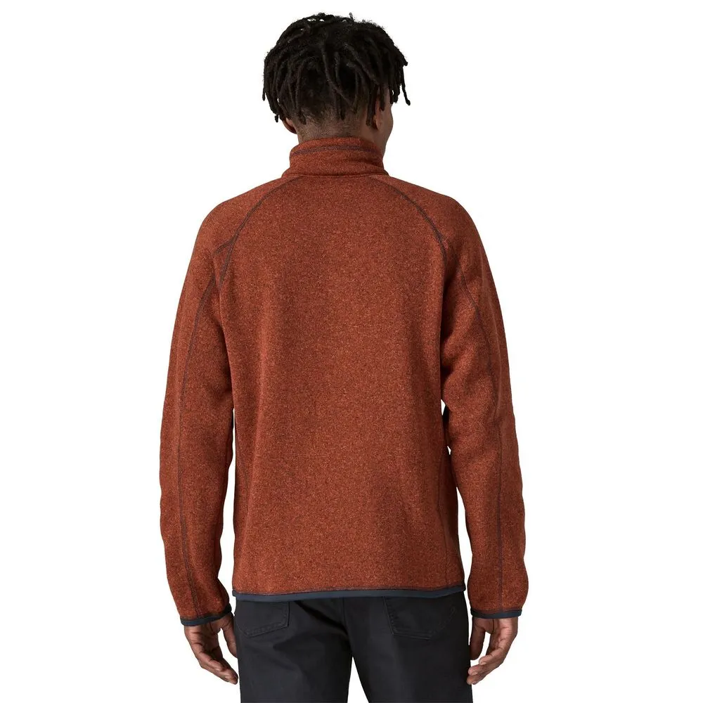 Polaire col zippé en matière recyclée | rouge "m's better sweater 1/4 zip burnished red" homme