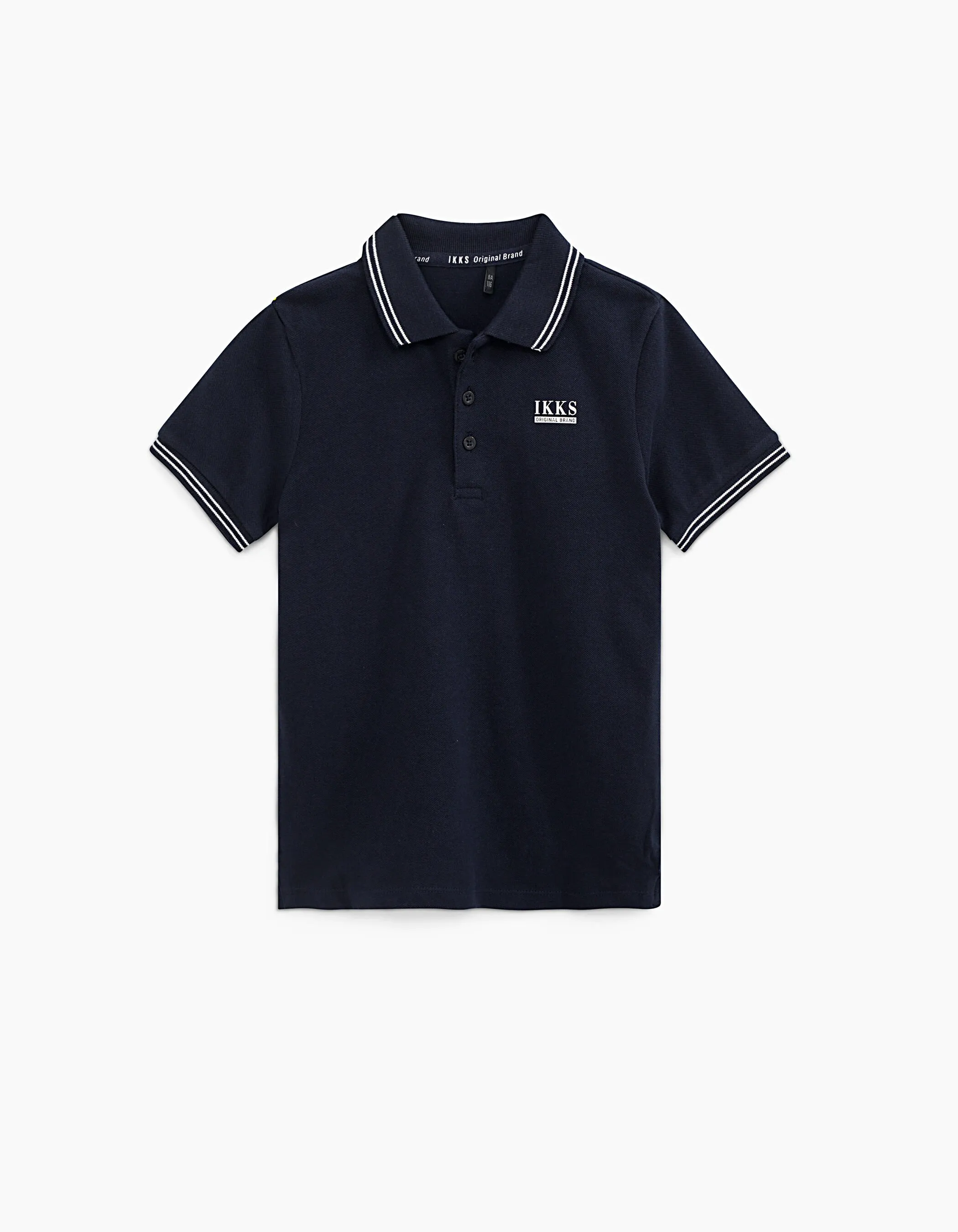 Polo navy en coton bio garçon 