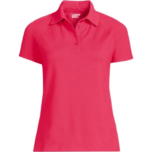 Polo Piqué Stretch à Manches Courtes Raglan, Femme Stature Standard