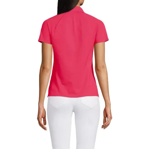 Polo Piqué Stretch à Manches Courtes Raglan, Femme Stature Standard