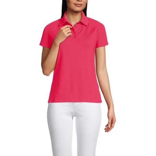 Polo Piqué Stretch à Manches Courtes Raglan, Femme Stature Standard