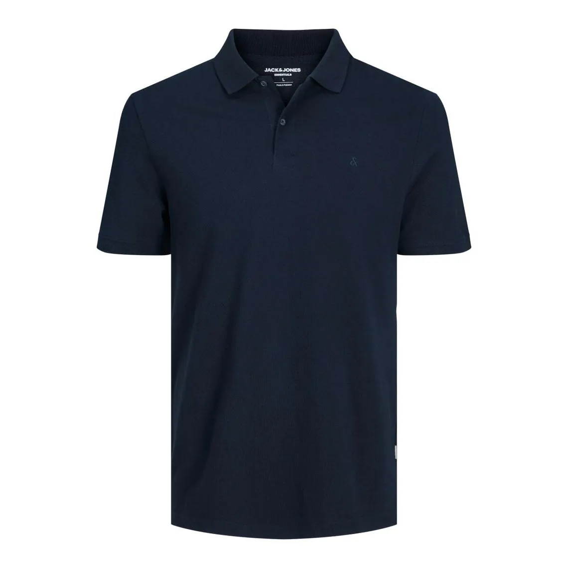 Polo Slim Fit Polo Manches courtes Bleu Marine en coton Scott Jack & Jones - Maillot de corps Homme sur MenCorner