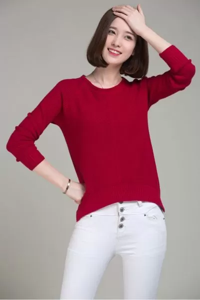 Pullover pour femme tendance hiver avec dos long