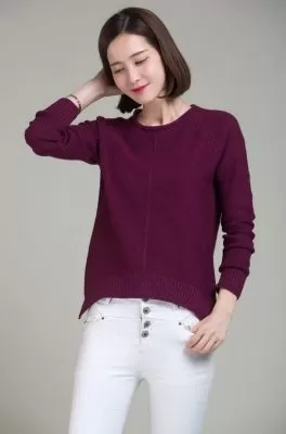 Pullover pour femme tendance hiver avec dos long