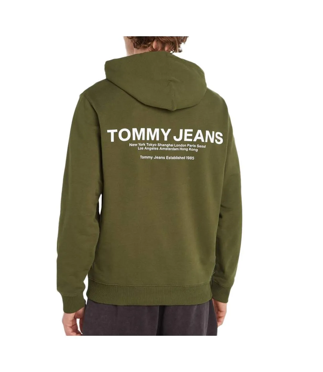 Sweat à Capuche Kaki Homme Tommy Hilfiger Entry Grap