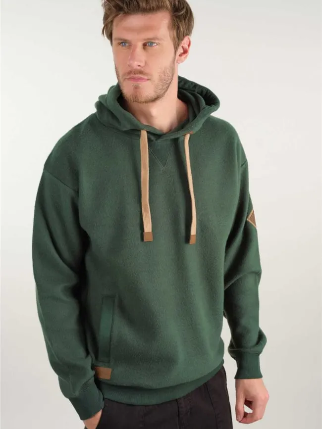 Sweat à capuche polaire duc vert homme - Deeluxe | wimod