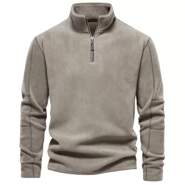 Sweatshirt à demi-zip à col montant pour homme