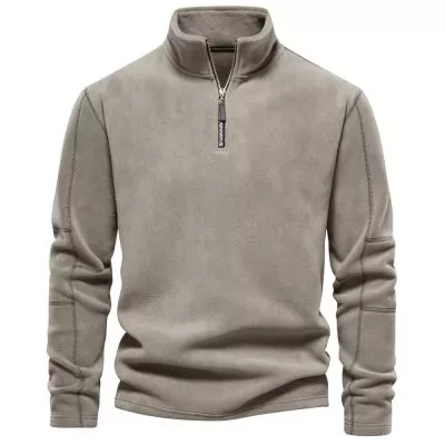 Sweatshirt à demi-zip à col montant pour homme